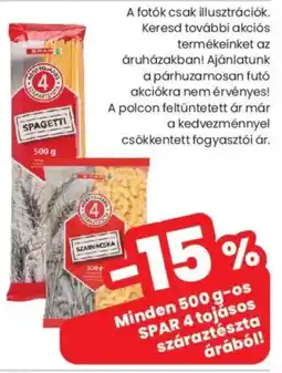 Spar Market SPAR 4 tojásos száraztészta ajánlat