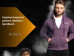 GymBeam Cipzáras kapucnis pulóver Obsidian - GymBeam ajánlat