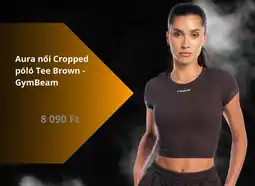 GymBeam Aura női Cropped póló Tee Brown - GymBeam ajánlat