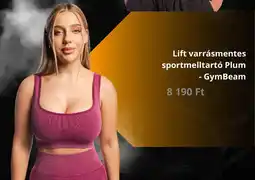 GymBeam Lift varrásmentes sportmelltartó Plum - GymBeam ajánlat