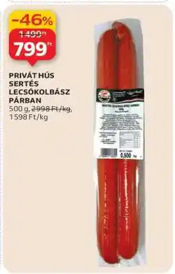 Auchan PRIVÁT HÚS SERTÉS LECSÓKOLBÁSZ PÁRBAN ajánlat