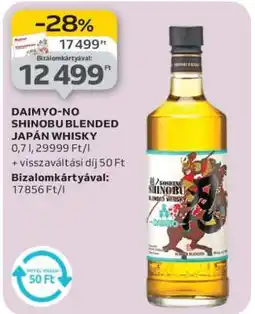 Auchan DAIMYO-NO SHINOBU BLENDED JAPÁN WHISKY ajánlat