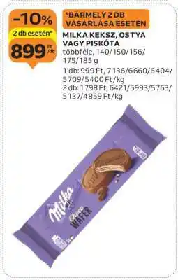 Auchan MILKA KEKSZ, OSTYA VAGY PISKÓTA ajánlat