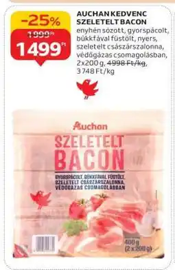 Auchan AUCHAN KEDVENC SZELETELT BACON ajánlat