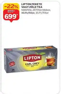 Auchan Lipton fekete vagy zöld tea ajánlat