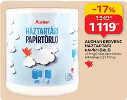 Auchan AUCHAN KEDVENC HÁZTARTÁSI PAPÍRTÖRLŐ ajánlat