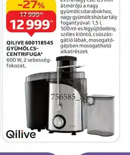 Auchan QILIVE GYÜMÖLCS-CENTRIFUGA ajánlat