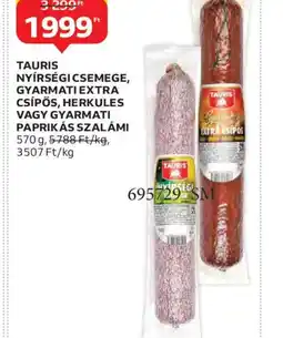 Auchan TAURIS NYÍRSÉGI CSEMEGE SZALÁMI ajánlat