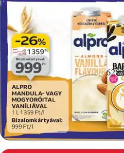 Auchan ALPRO MANDULA- VAGY MOGYORITAL VANÍLIÁVAL ajánlat