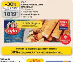 Auchan IGLO GYORSFAGYASZTOTT HALRUDAK ajánlat