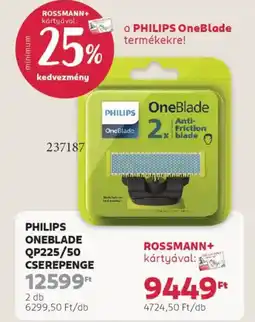 Rossmann Philips OneBlade QP225/50 cserepenge ajánlat