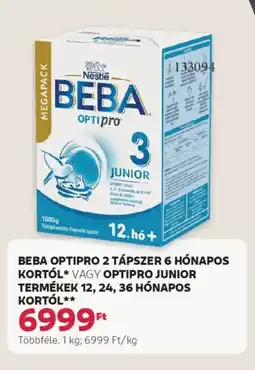 Rossmann Beba OptiPro 2 tápszer 6 hónapos kortól, OptiPro Junior termékek 12, 24, 36 hónapos kortól ajánlat