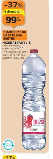 Auchan MIZE ÁSVÁNYVÍZ ajánlat