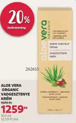 Rossmann Aloe Vera Organic Vadgesztenye krém ajánlat