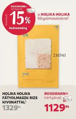 Rossmann Holika Holika fátyolmaszk rizs kivonattal ajánlat