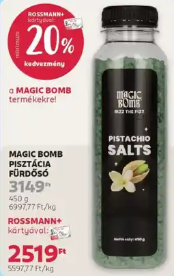 Rossmann Magic Bomb Pisztácia fürdősó ajánlat