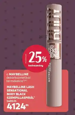 Rossmann Maybelline Lash Sensational Body Black szempillaspirál ajánlat