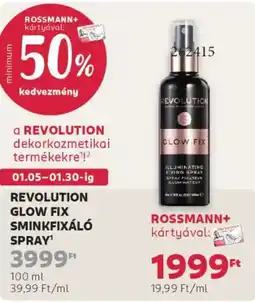 Rossmann Revolution Glow Fix sminkfixáló spray ajánlat