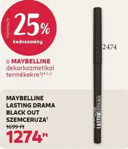 Rossmann Maybelline Lasting Drama Black Out szemceruza ajánlat