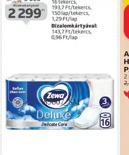 Auchan ZEWA DELUXE TOALETTPAPÍR ajánlat