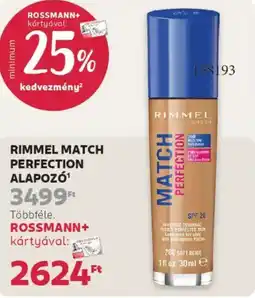 Rossmann Rimmel Match Perfection alapozó ajánlat