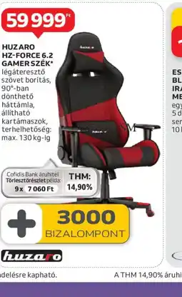 Auchan HUZARO HIZ-FORCE 6.2 GAMER SZÉK ajánlat