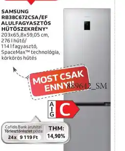 Auchan SAMSUNG RB38C672CSA/EF HŰTŐSZEKRÉNY ajánlat