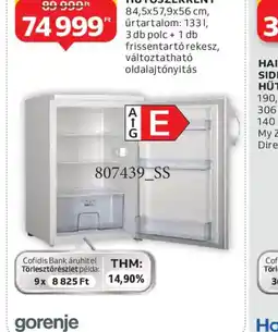 Auchan GORENJE R492PW HŰTŐSZEKRÉNY ajánlat
