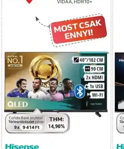 Auchan HISENSE 40A5Q FHD SMART QLED TV ajánlat