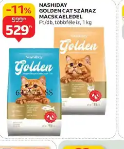 Auchan NASHIDAY GOLDENCAT SZÁRAZ MACSKAELEDEL ajánlat