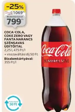 Auchan COCA-COLA, COKE ZERO VAGY FANTA NARANCS SZÉNSAVAS ÜDÍTŐITAL ajánlat