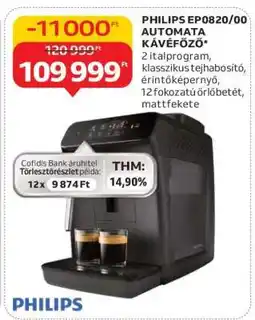 Auchan PHILIPS EP0820/00 Automata Kávéfőző ajánlat