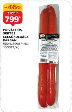 Auchan PRIVÁT HÚS SERTÉS LECSÓKOLBÁSZ PÁRBAN ajánlat