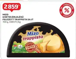 Auchan MIZO 6 HETES ÉRLELÉSŰ FELEZETT TRAPPISTA SAJT ajánlat