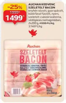 Auchan AUCHAN KEDVENC SZELETELT BACON ajánlat