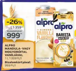 Auchan ALPRO MANDULA- VAGY MOGYORÓITAL VANÍLIÁVAL ajánlat