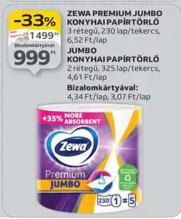 Auchan ZEWA PREMIUM JUMBO KONYHAI PAPÍRTÖRLŐ ajánlat