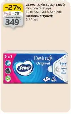 Auchan Zewa Papír zsebkendő ajánlat