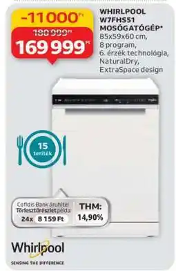Auchan WHIRLPOOL W7FHS51 MOSOGATÓGÉP ajánlat