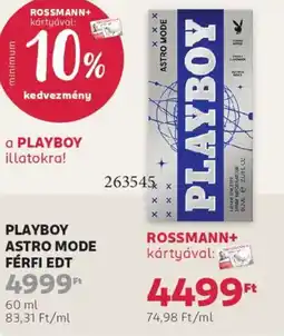 Rossmann Playboy Astro Mode férfi Edt ajánlat