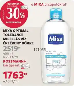 Rossmann Mixa Optimal Tolerance micellás víz érzékeny bőrre ajánlat