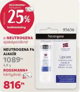 Rossmann Neutrogena F4 ajakir ajánlat