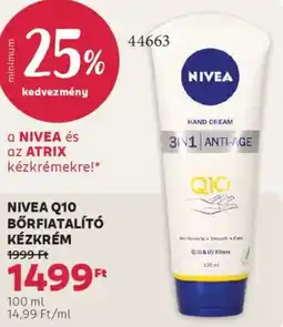 Rossmann Nivea Q10 bőrfiatalító kézkrém ajánlat
