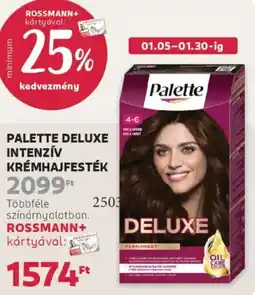 Rossmann Palette Deluxe intenzív krémhajfesték ajánlat