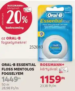 Rossmann Oral-B Essential Floss mentolos fogselyem ajánlat