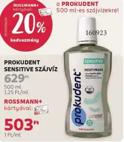 Rossmann Prokudent Sensitive szájvíz ajánlat