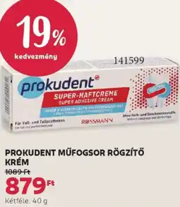 Rossmann Prokudent műfogsor rögzítő krém ajánlat