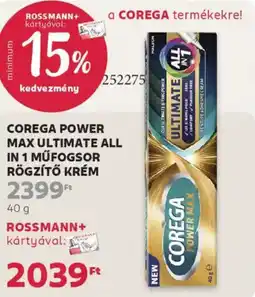 Rossmann Corega Power Max Ultimate All In 1 műfogsor rögzítő krém ajánlat