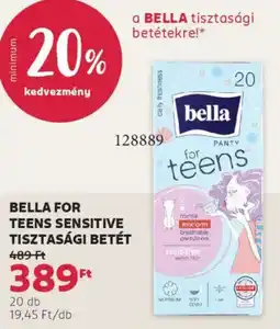 Rossmann Bella for Teens sensitive tisztasági betét ajánlat