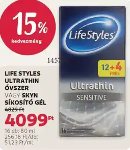 Rossmann Life Styles ultrathin óvszer, Skyn síkosító gél ajánlat